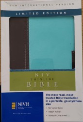 NIV Thinline Bible Chocolate/Aqua Limited Edition Zondervan 